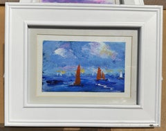 Impressionist view of Yachts racing at sea