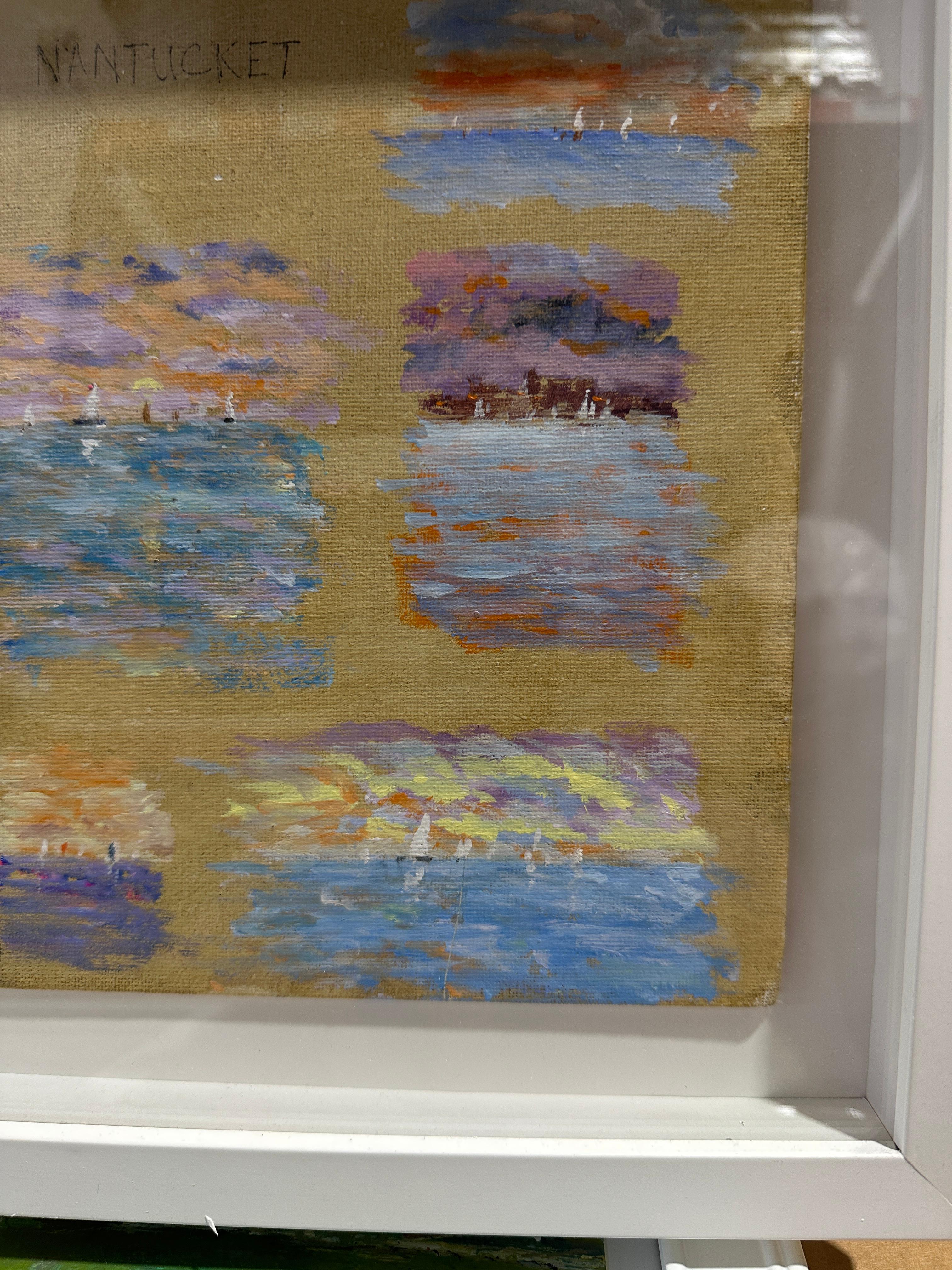 Images multiples, scènes impressionnistes de Nantucket - Painting de Charles Bertie Hall