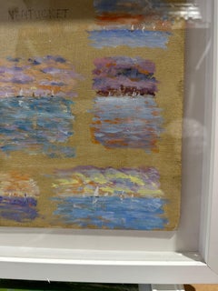 Contempury Impressionist scenes of Nantucket with sail boats Yachts racing