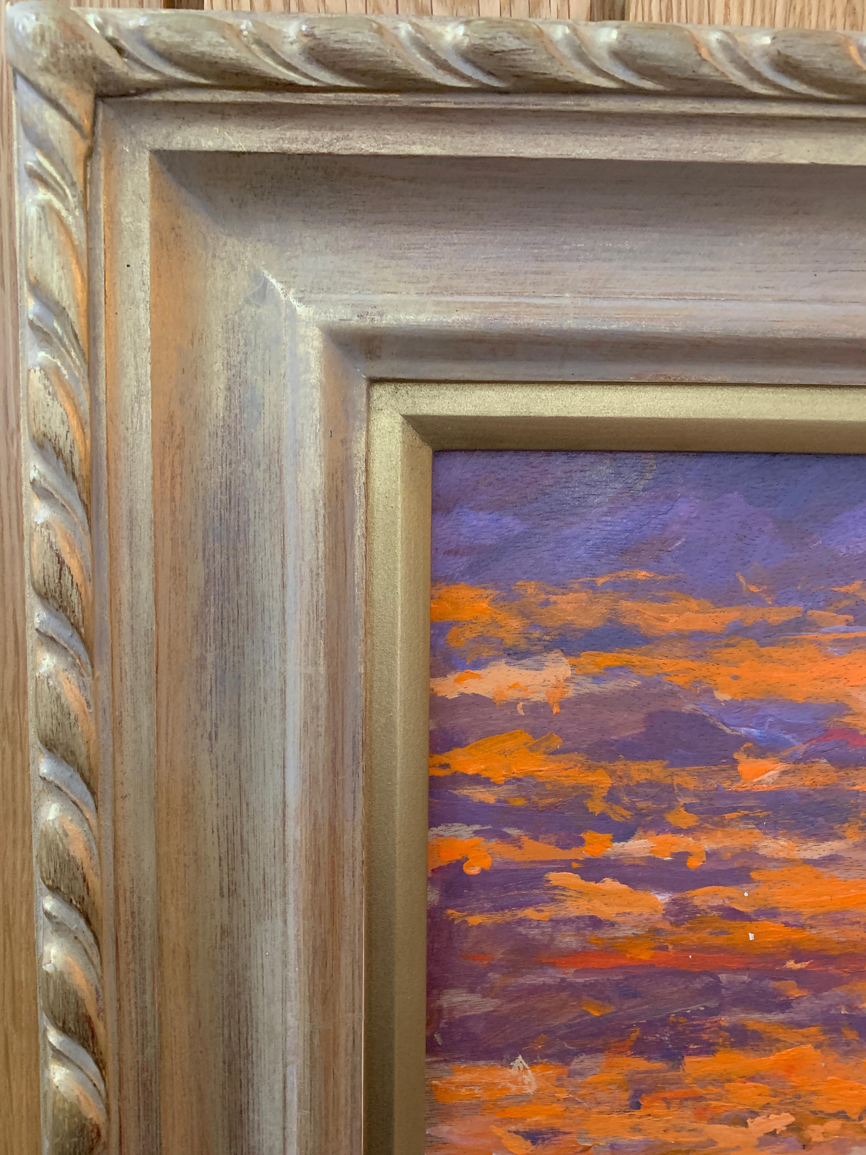 Summer 2019 Sunset in Nantucket with landscape near Madaket - Brown Abstract Painting by Charles Bertie Hall