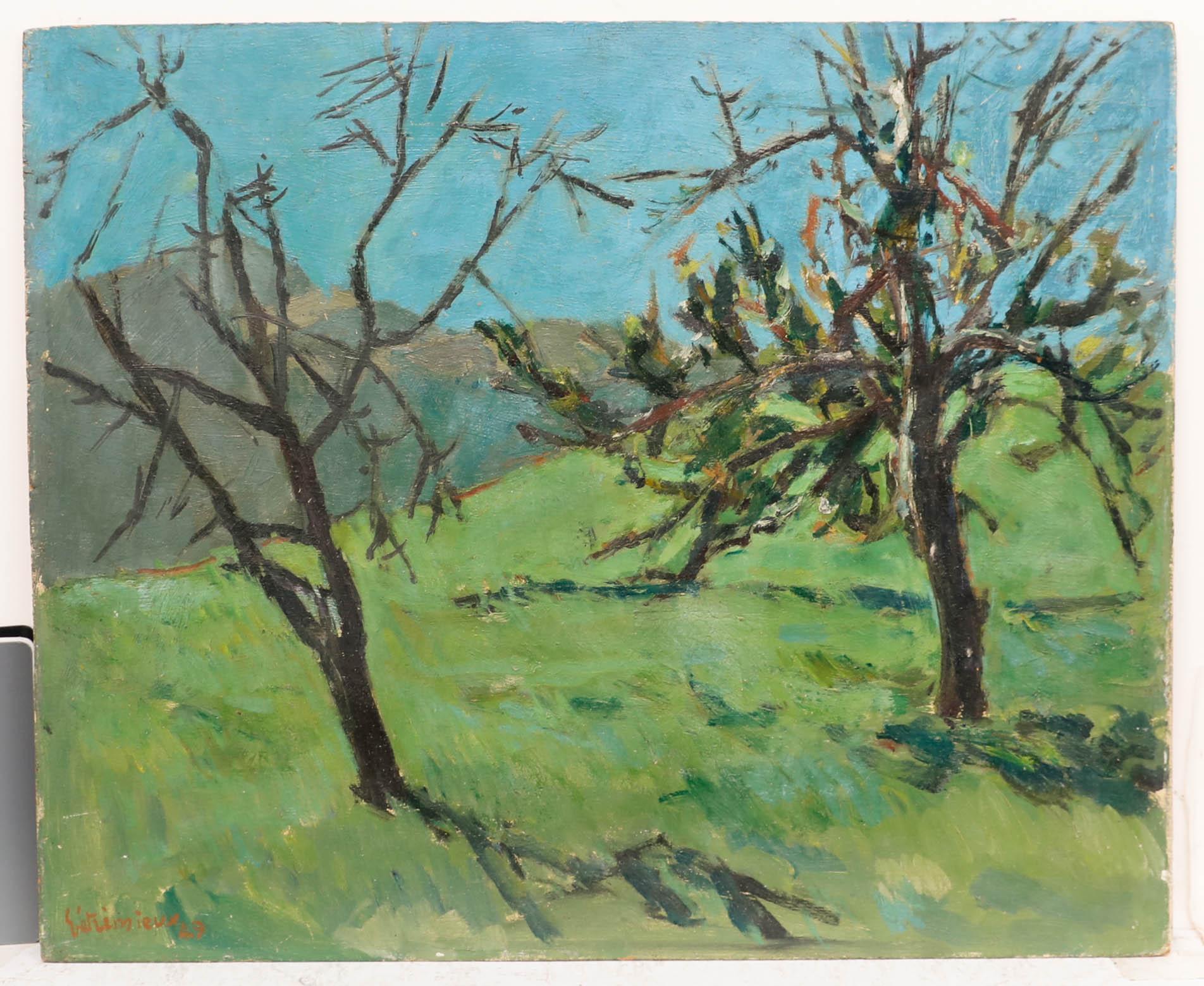 Charles Betremieux (1919-1997) - 1949 Öl, Les Houches – Painting von  Charles Betremieux