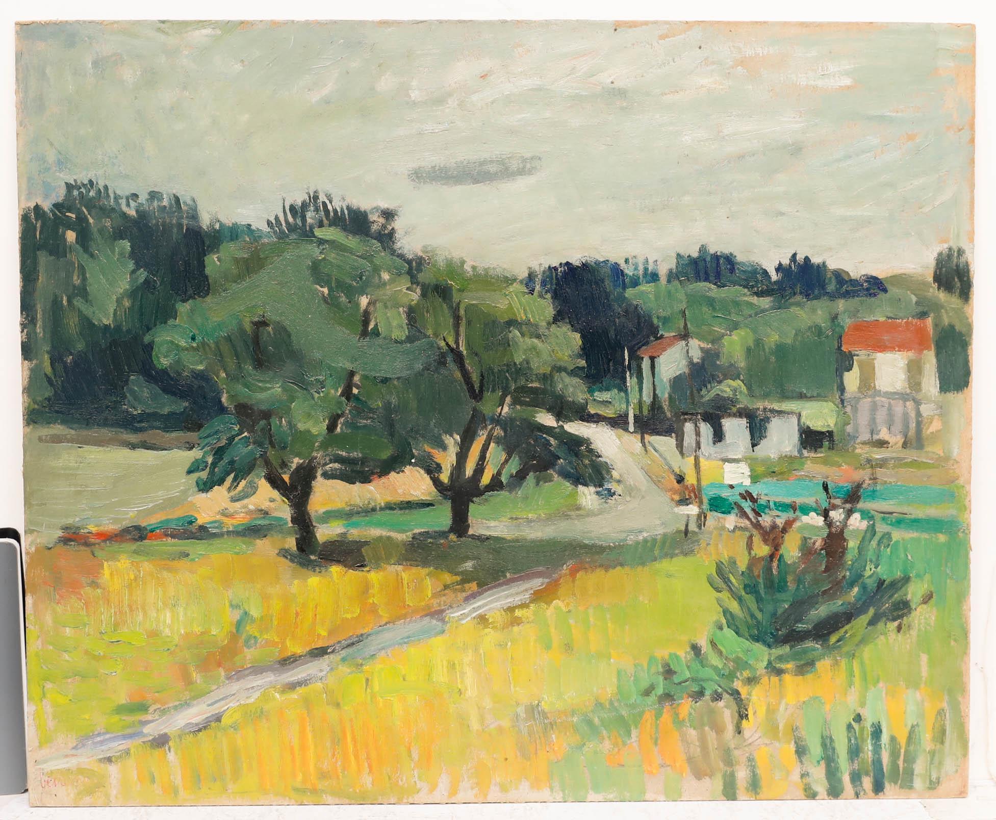 Charles Betremieux (1919-1997) - 1955 Öl, Samois-sur-Seine – Painting von  Charles Betremieux