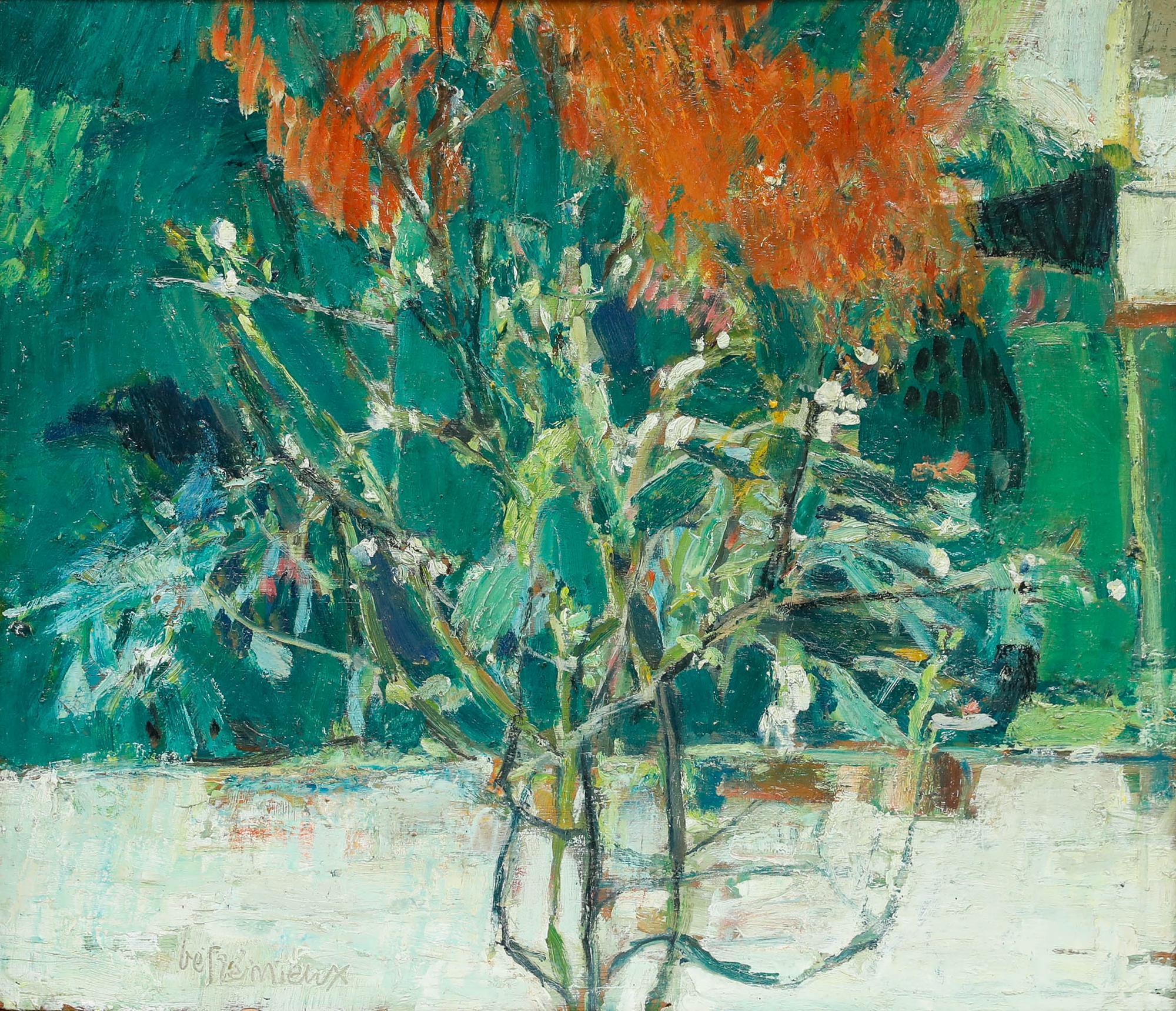 Charles Betremieux (1919-1997) - 1991 Oil, Flowers at Valenciennes - Painting by  Charles Betremieux