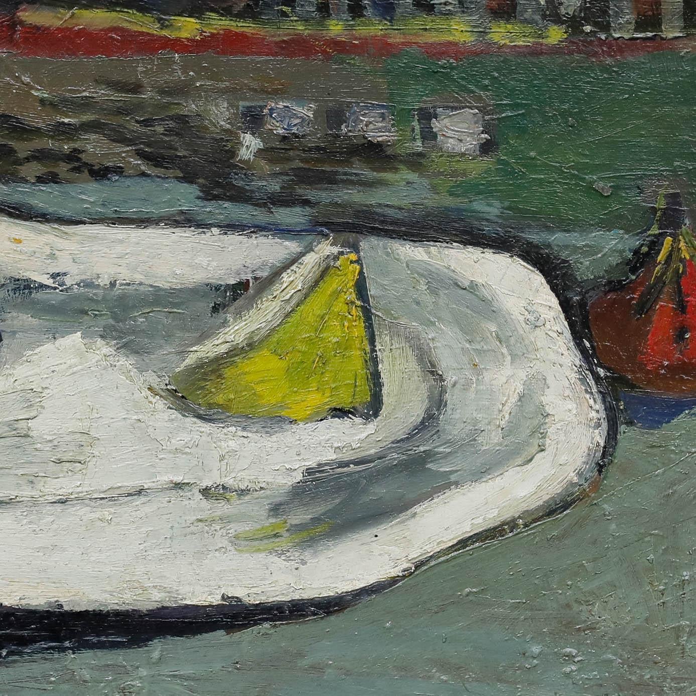 Charles Betremieux (1919-1997) - Gerahmtes Öl des 20. Jahrhunderts, Ein Teller mit Obst im Angebot 1