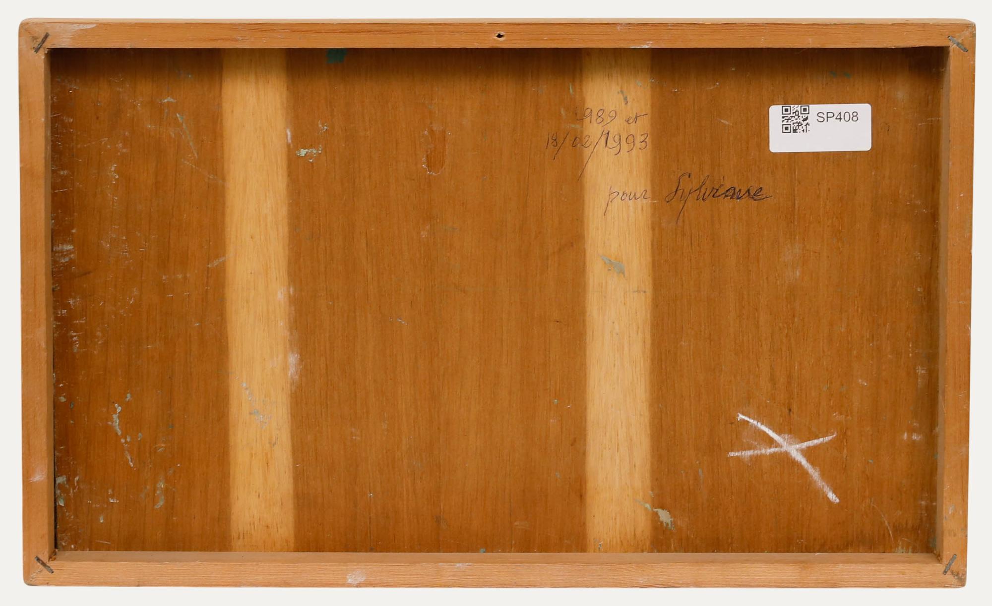 Charles Betremieux (1919-1997) - Gerahmtes Ölgemälde des 20. Jahrhunderts, Pour Sylviane (Beige), Landscape Painting, von  Charles Betremieux