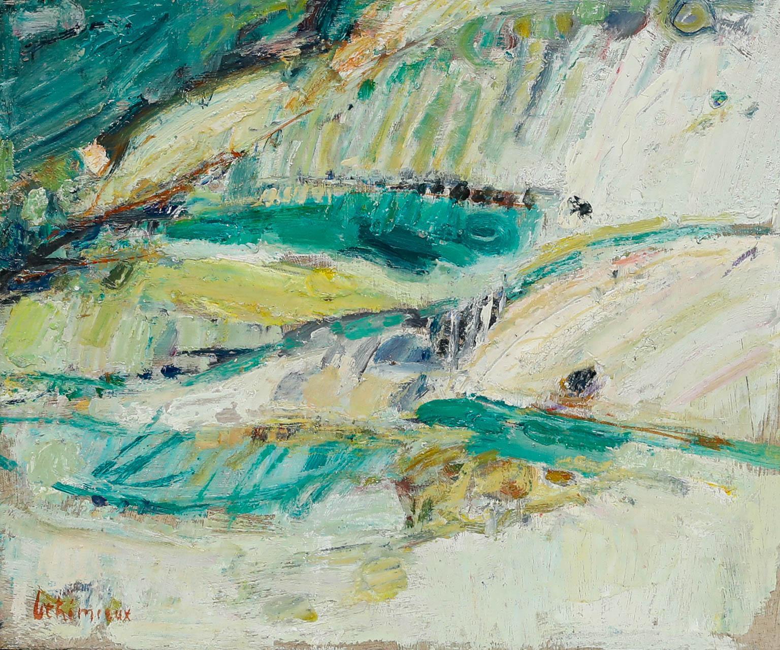 Charles Betremieux (1919-1997) - Huile encadrée du 20ème siècle, Rousset - Painting de  Charles Betremieux