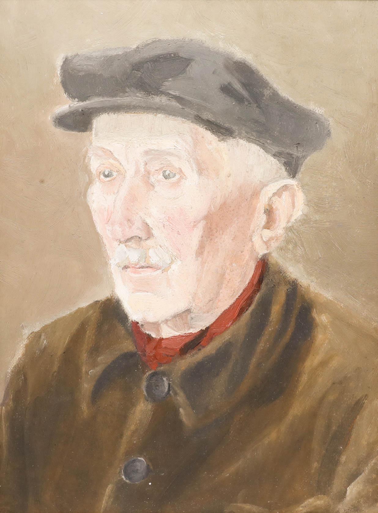 Charles Betremieux (1919-1997) - Huile encadrée du milieu du XXe siècle, Mon Père - Painting de  Charles Betremieux