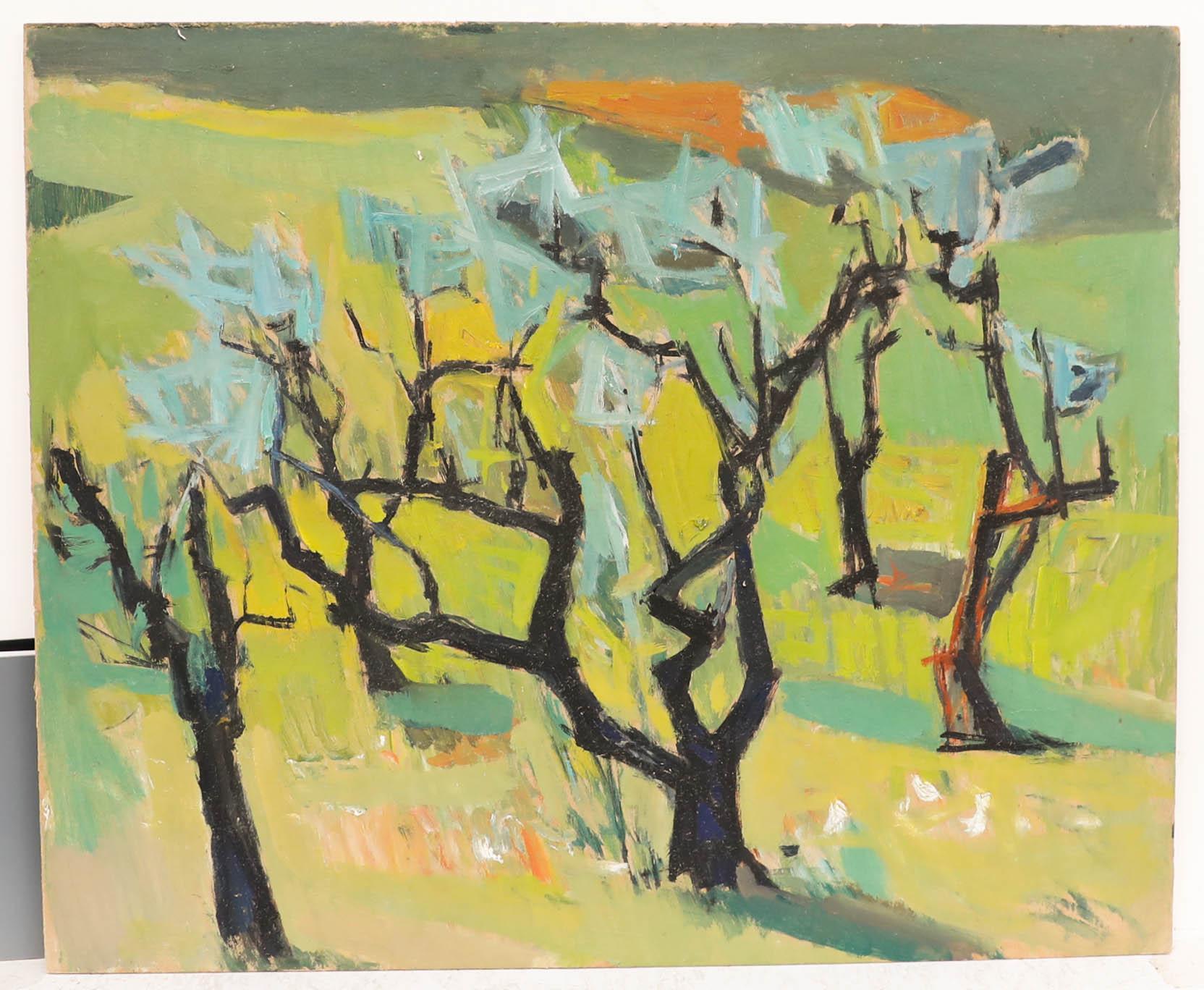 Charles Betremieux (1919-1997) - Ölgemälde, Eine Ansicht der Bäume, Mitte des 20. Jahrhunderts – Painting von  Charles Betremieux