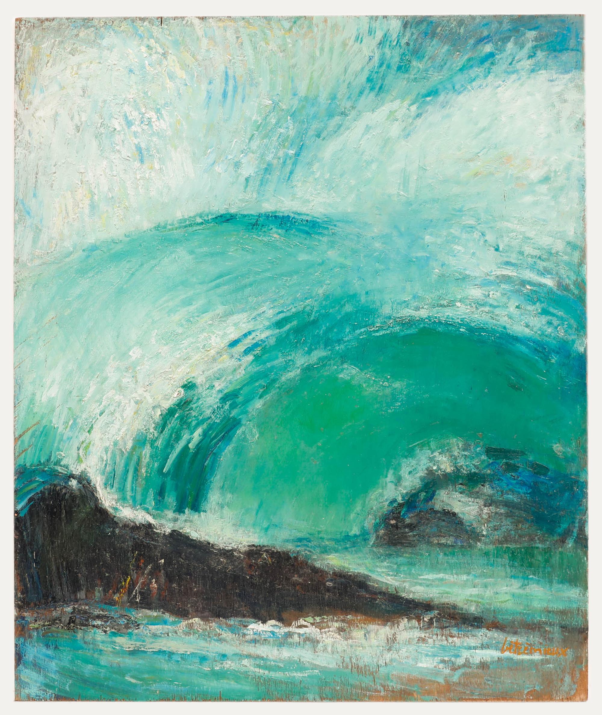 Charles Betremieux (1919-1997) - Mid 20th Century Oil, Crashing Wave