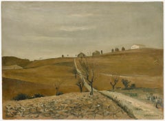 Charles Betremieux (1919-1997) - Mid 20th Century Oil, Road to the Farm