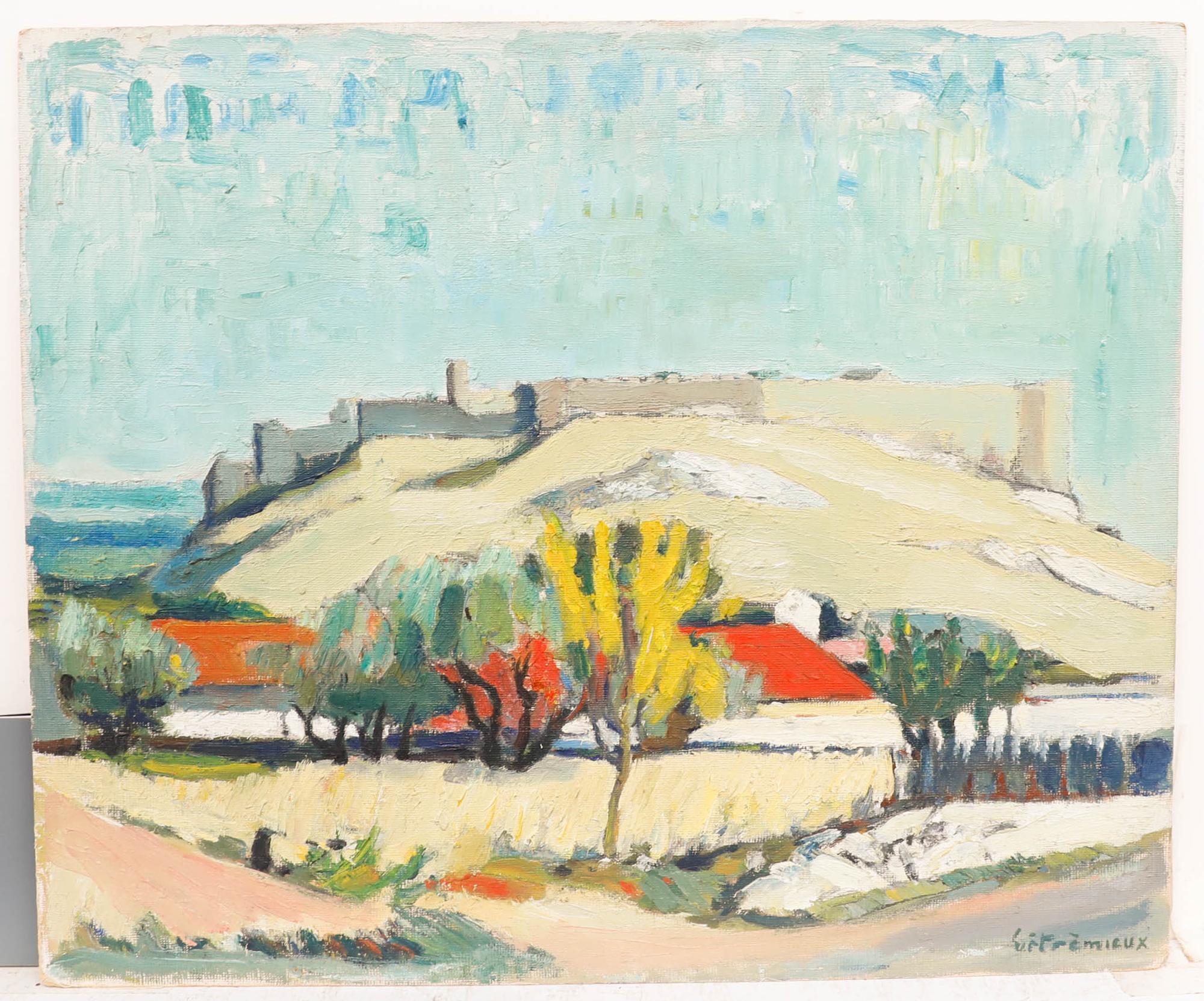 Charles Betremieux (1919-1997) - Huile du milieu du 20e siècle, scène d'été - Painting de  Charles Betremieux