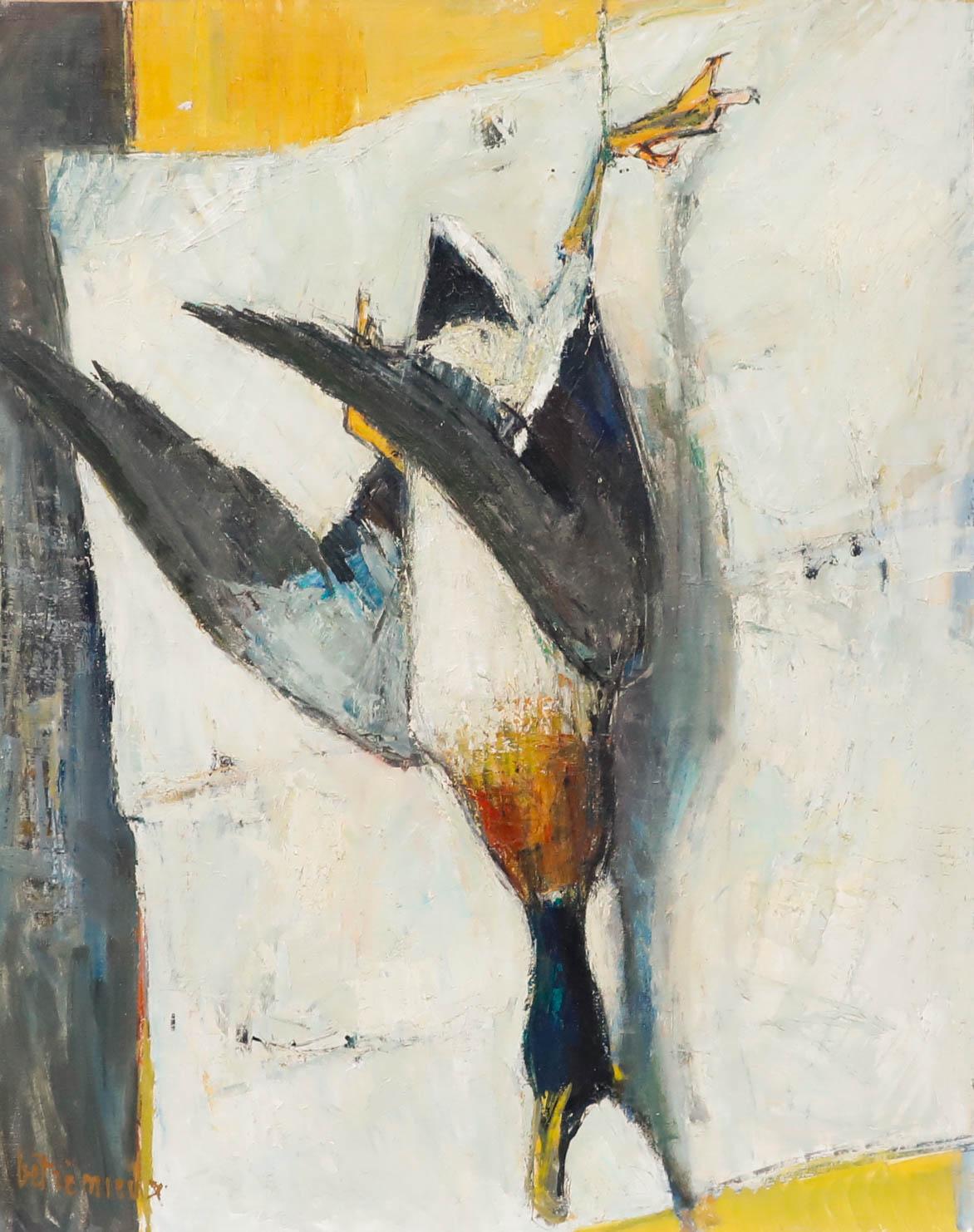 Charles Betremieux (1919-1997) - Olio della metà del XX secolo, L'anatra - Painting di  Charles Betremieux