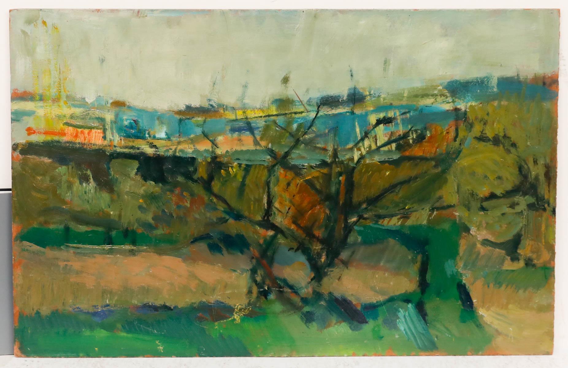 Charles Betremieux (1919-1997) - Ölgemälde, The Park, Mitte des 20. Jahrhunderts – Painting von  Charles Betremieux