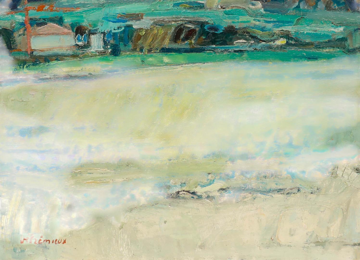 Charles Betremieux (1919-1997) - Ölgemälde aus der Mitte des 20. Jahrhunderts, Ansicht aus dem Feld