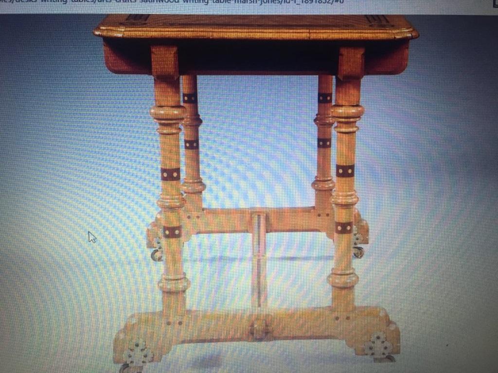 Charles Bevan for Marsh & Jones Gothic Revival side table with a burr walnut top For Sale 10