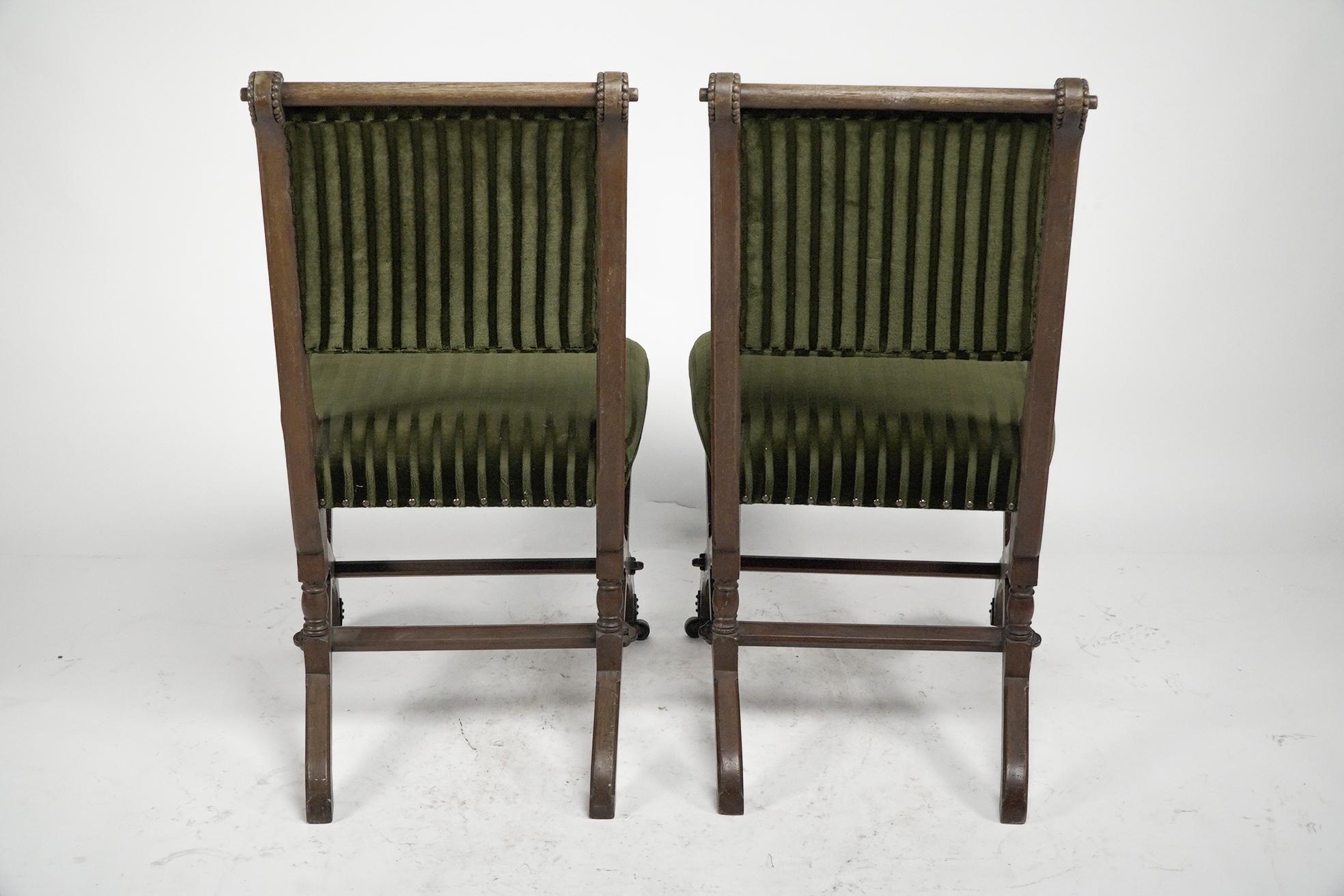 Charles Bevan A pair of Gothic Revival side chairs For Sale 13