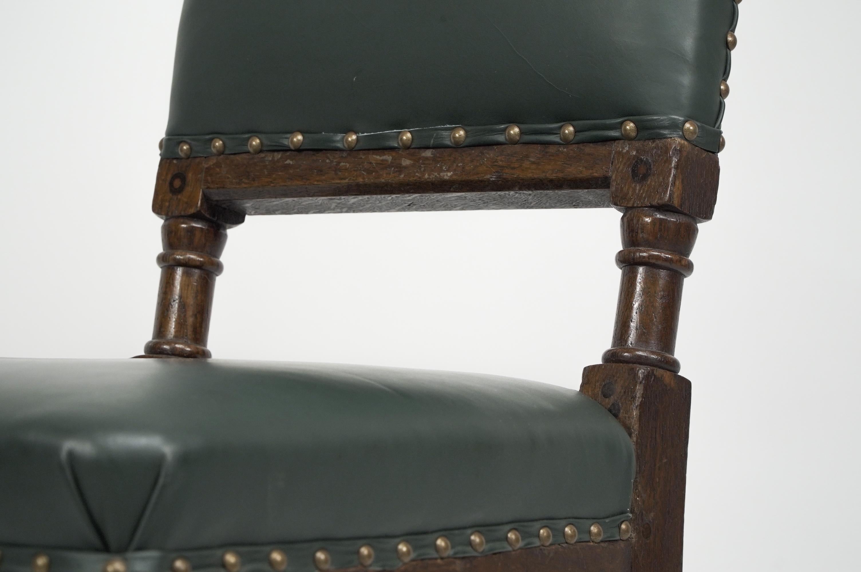 Charles Bevan attributed. A gothic Revival side chair with chamfered edges For Sale 1