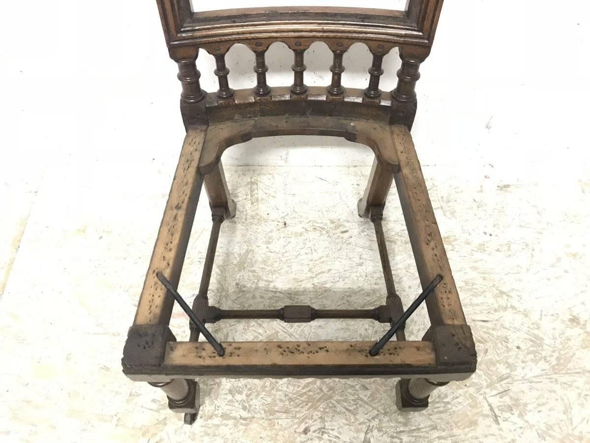 Charles Bevan Attributed, Gothic Revival Oak Desk or Side Chair For Sale 1