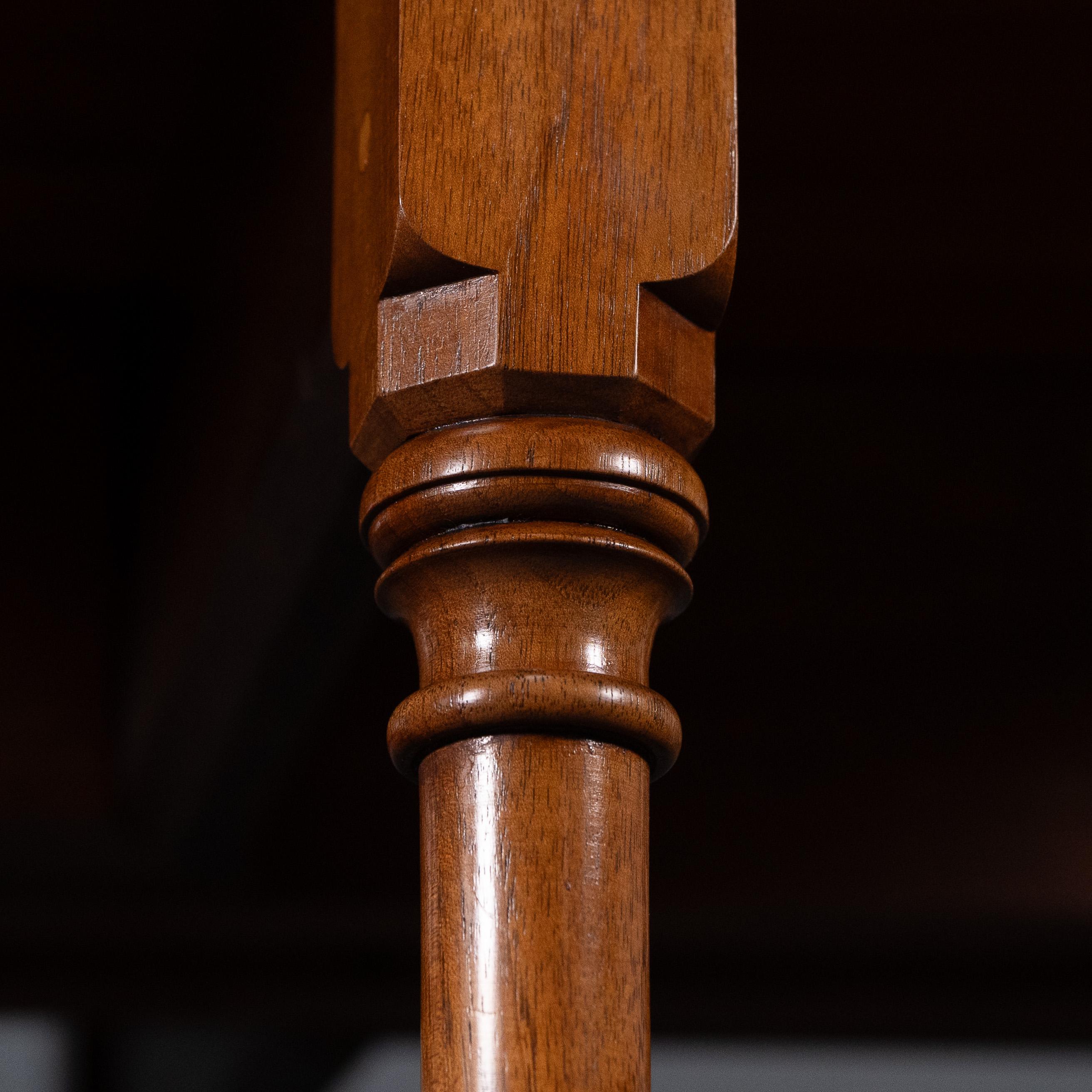 Charles Bevan for Marsh & Jones. A Gothic Revival burr walnut Sutherland table For Sale 10