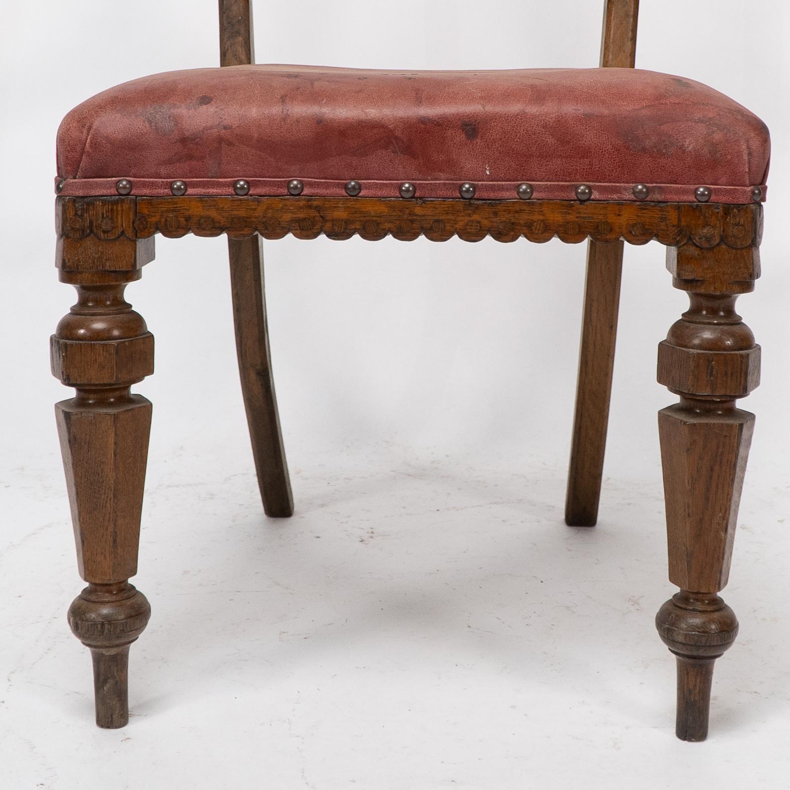 Charles Bevan, Gillows Attr. un set di sei sedie da pranzo Aesthetic Movement in Oak in vendita 6