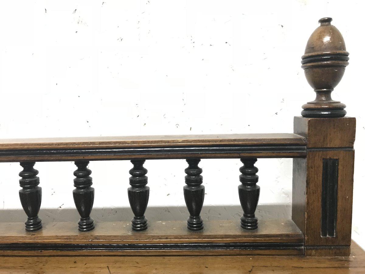 English Charles Bevan, Gillows & Co. An Aesthetic Oak Cabinet with Carved Birds & Fish For Sale