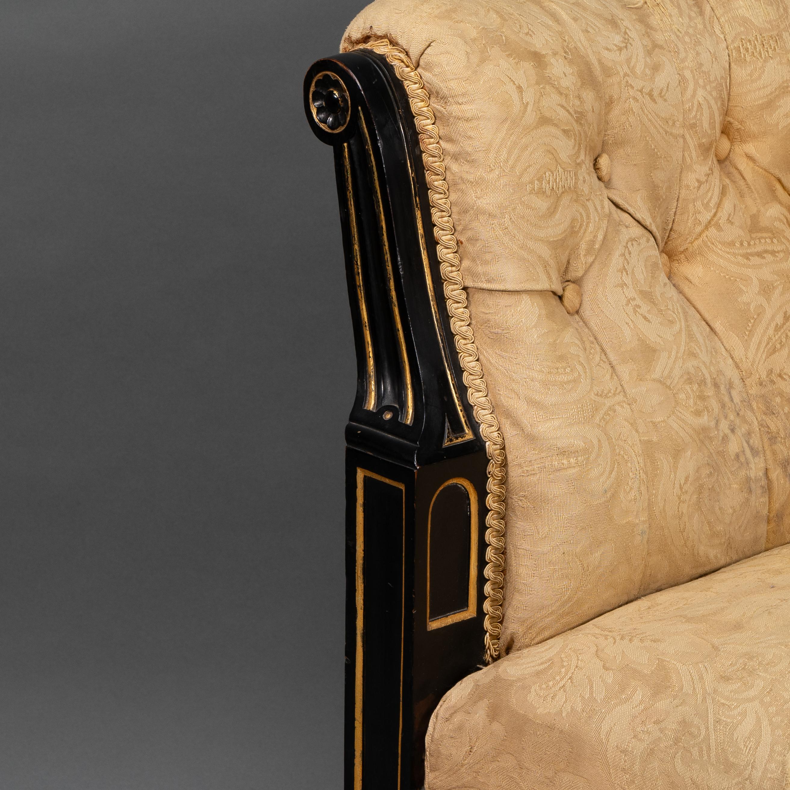 Charles Bevan. Marsh & Jones. Chaise longue avec dossier à boutons Aesthetic Movement en vente 4