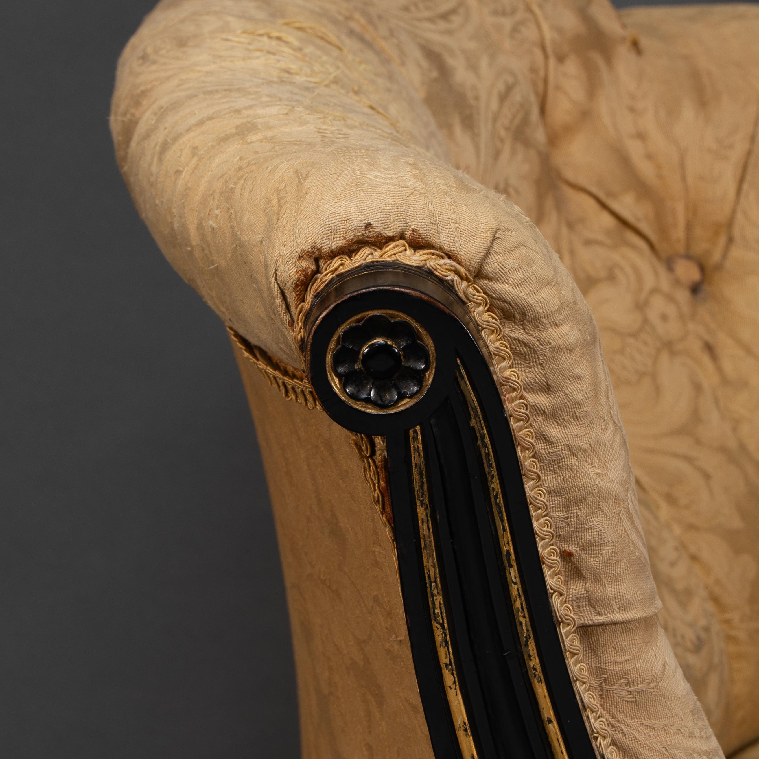 Charles Bevan. Marsh & Jones. Chaise longue avec dossier à boutons Aesthetic Movement en vente 5