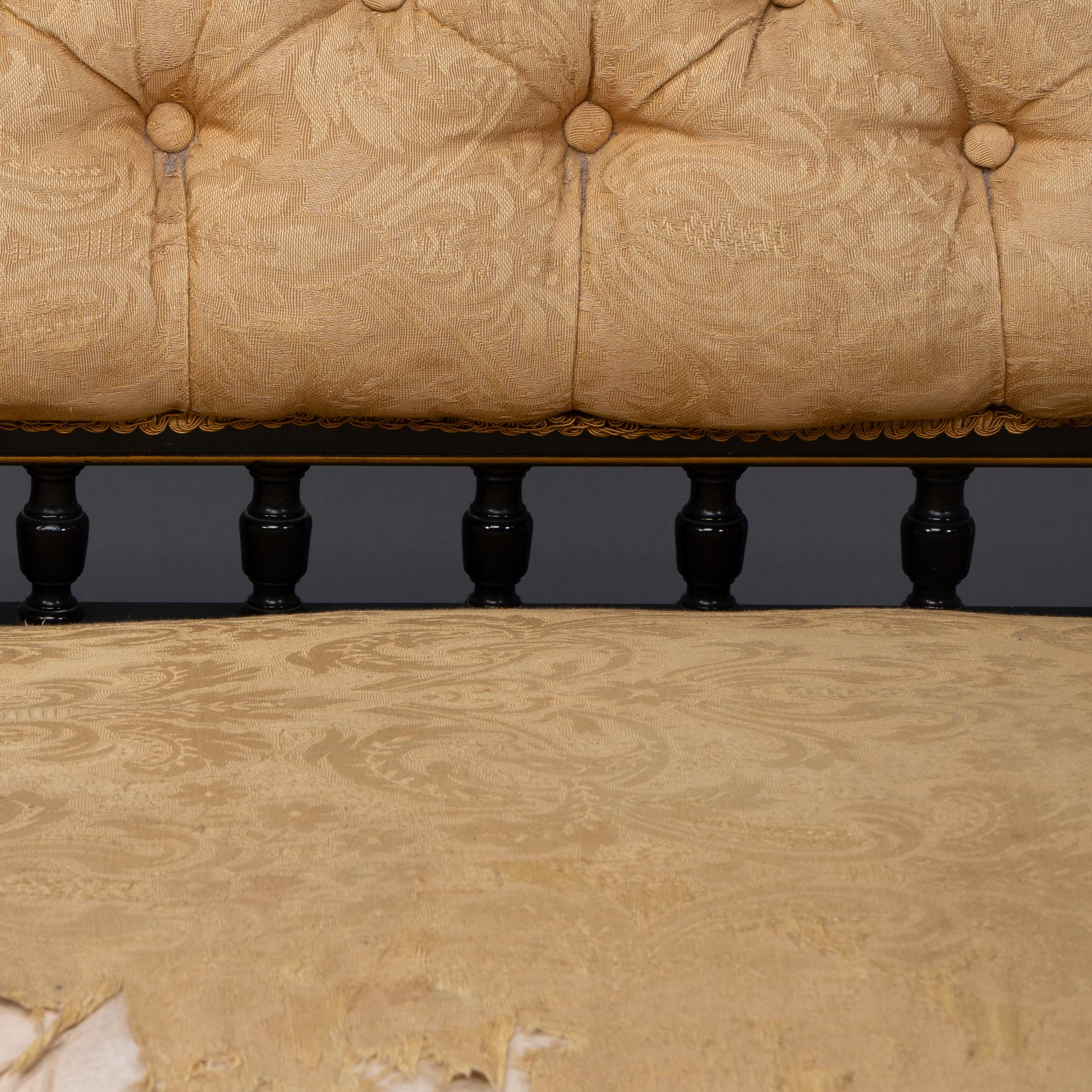 Charles Bevan. Marsh & Jones. Chaise longue avec dossier à boutons Aesthetic Movement en vente 7