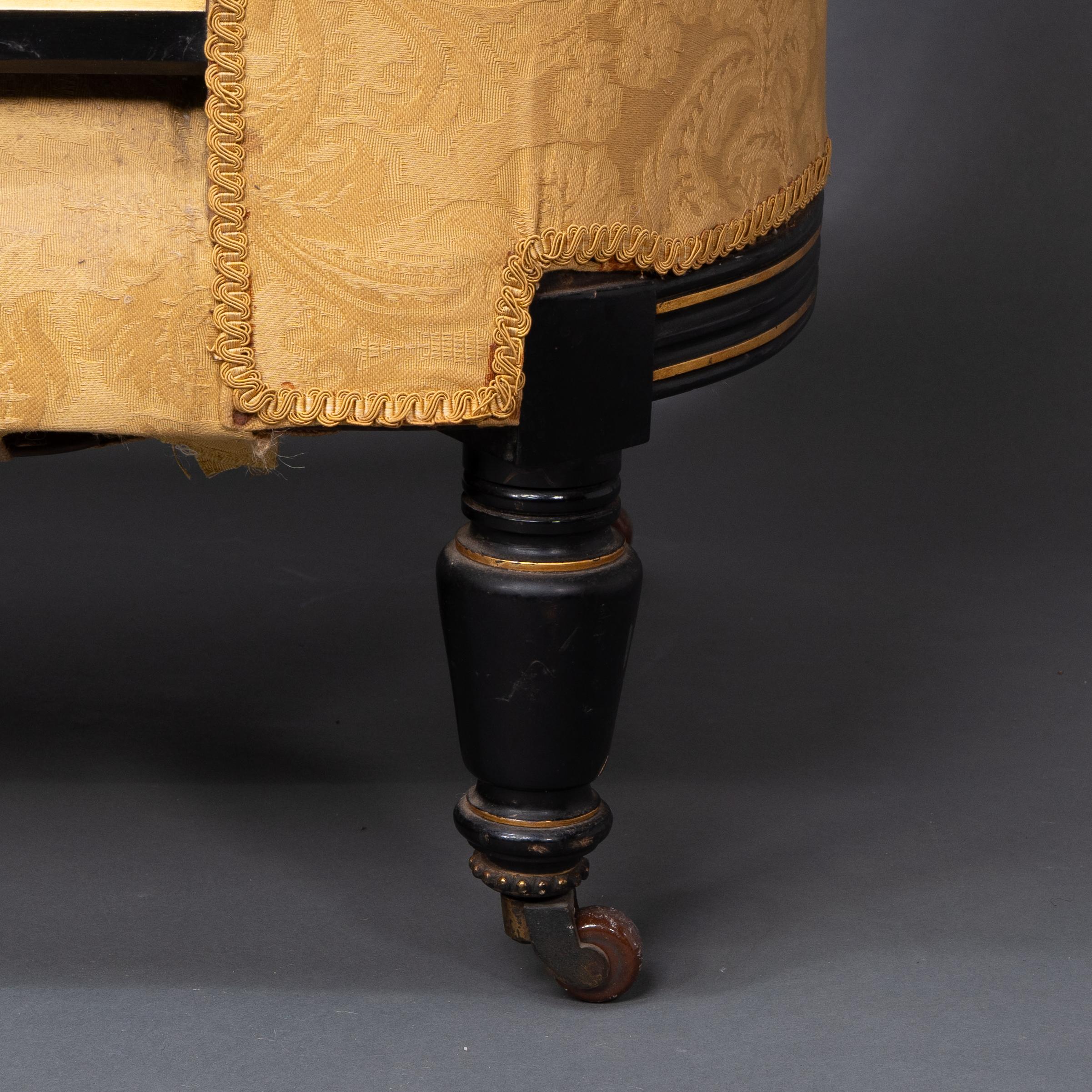 Charles Bevan. Marsh & Jones. Chaise longue avec dossier à boutons Aesthetic Movement en vente 11