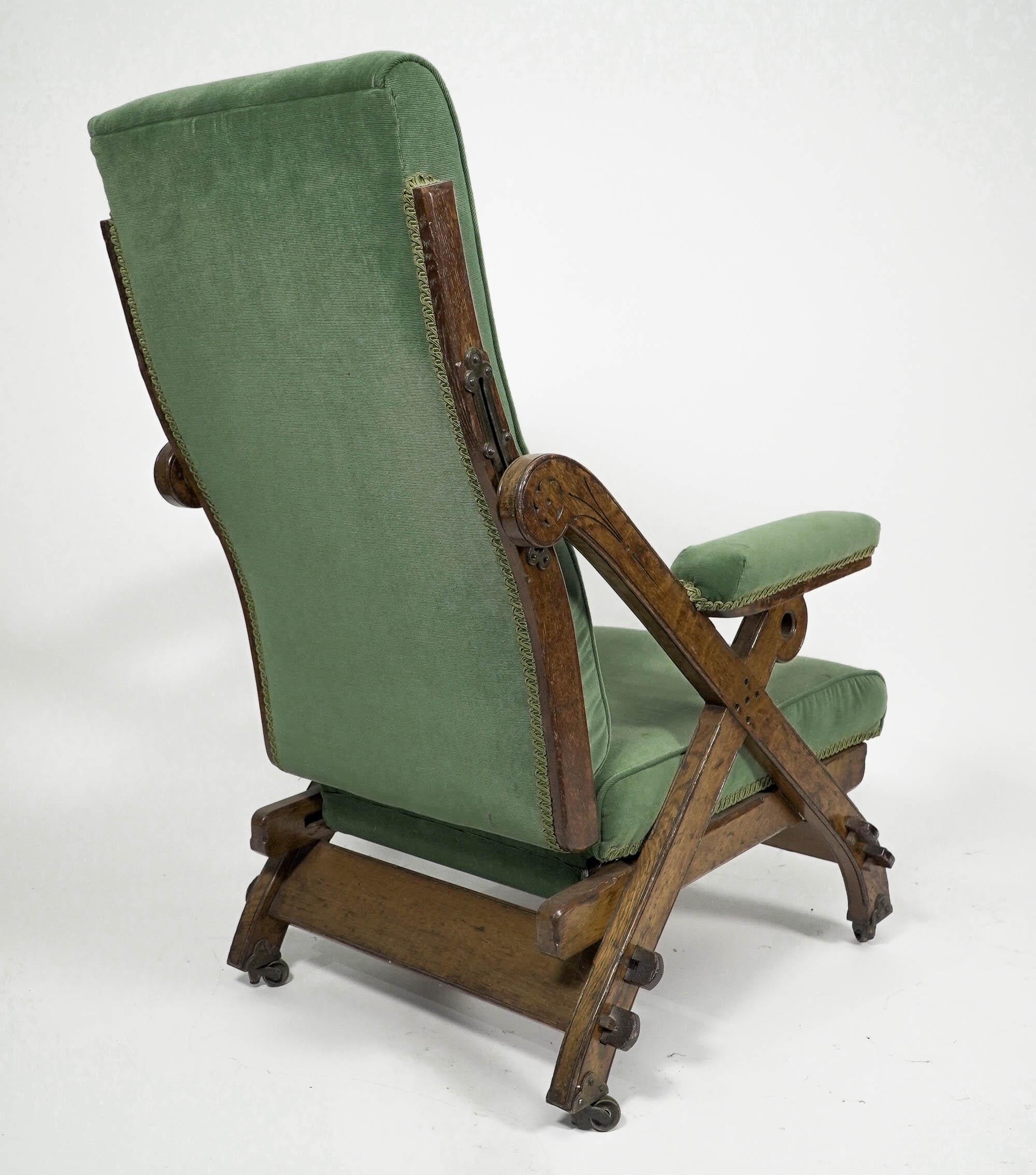 Charles Bevan Marsh Jones & Cribb, Neuer registrierter Liegesessel im gotischen Stil im Angebot 5