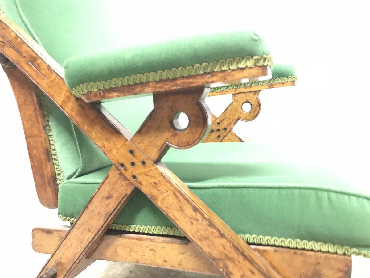 Oak Charles Bevan Marsh Jones & Cribb, Gothic Revival New Registered Reclining Chair For Sale