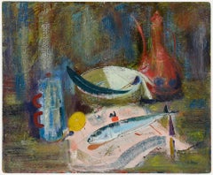 Charles Blanc (1896-1966) - Mid 20th Century Oil, Preparing Fish