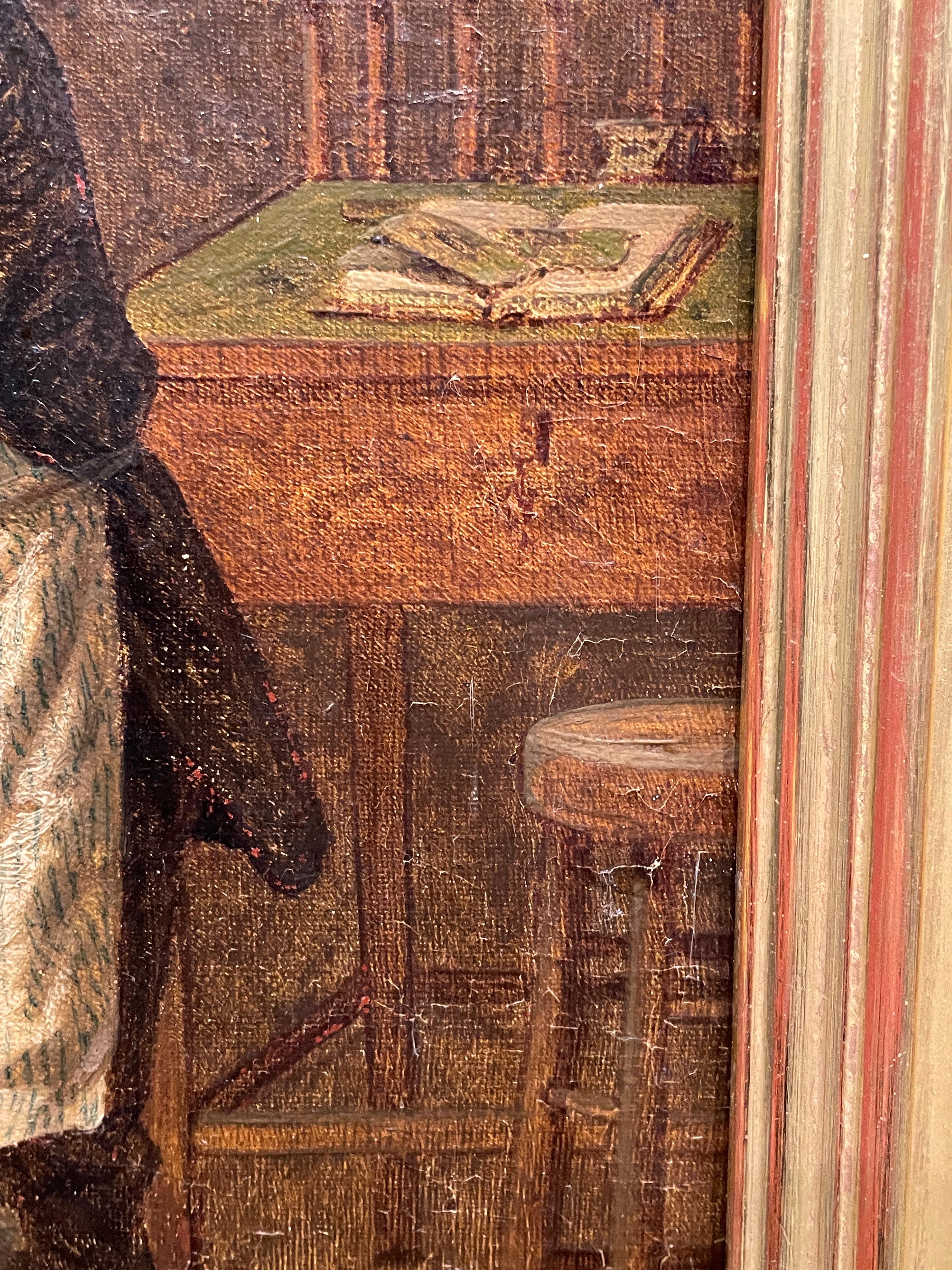 „The Doubtful Bill“ Charles Blauvelt, Genregemälde, Geldinterieur, 19. Jahrhundert im Angebot 4