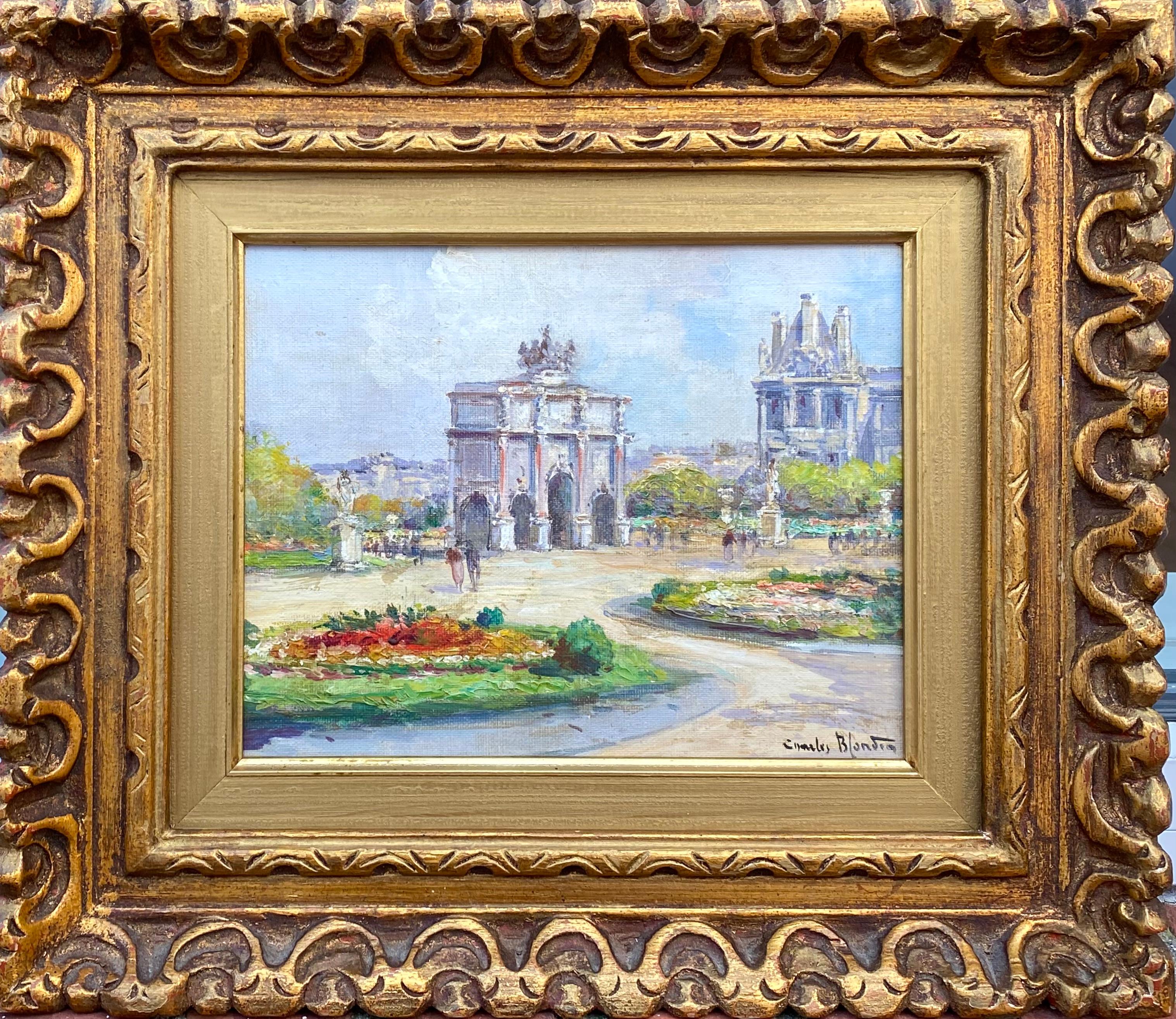 “Arc de Triomphe du Carrousel” - Painting by Charles Blondin