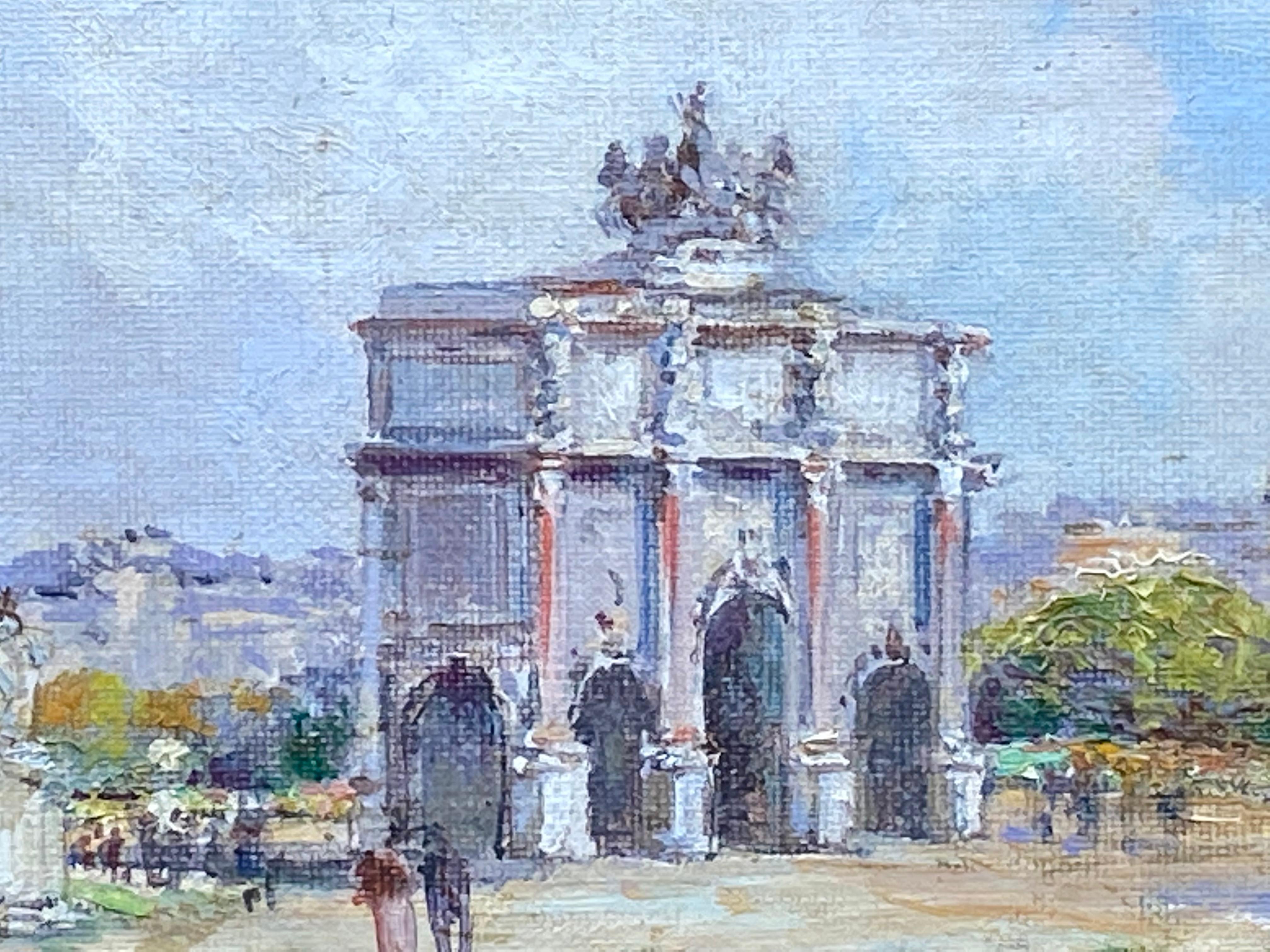 Arc de Triomphe du Carrousel - Post-impressionnisme Painting par Charles Blondin