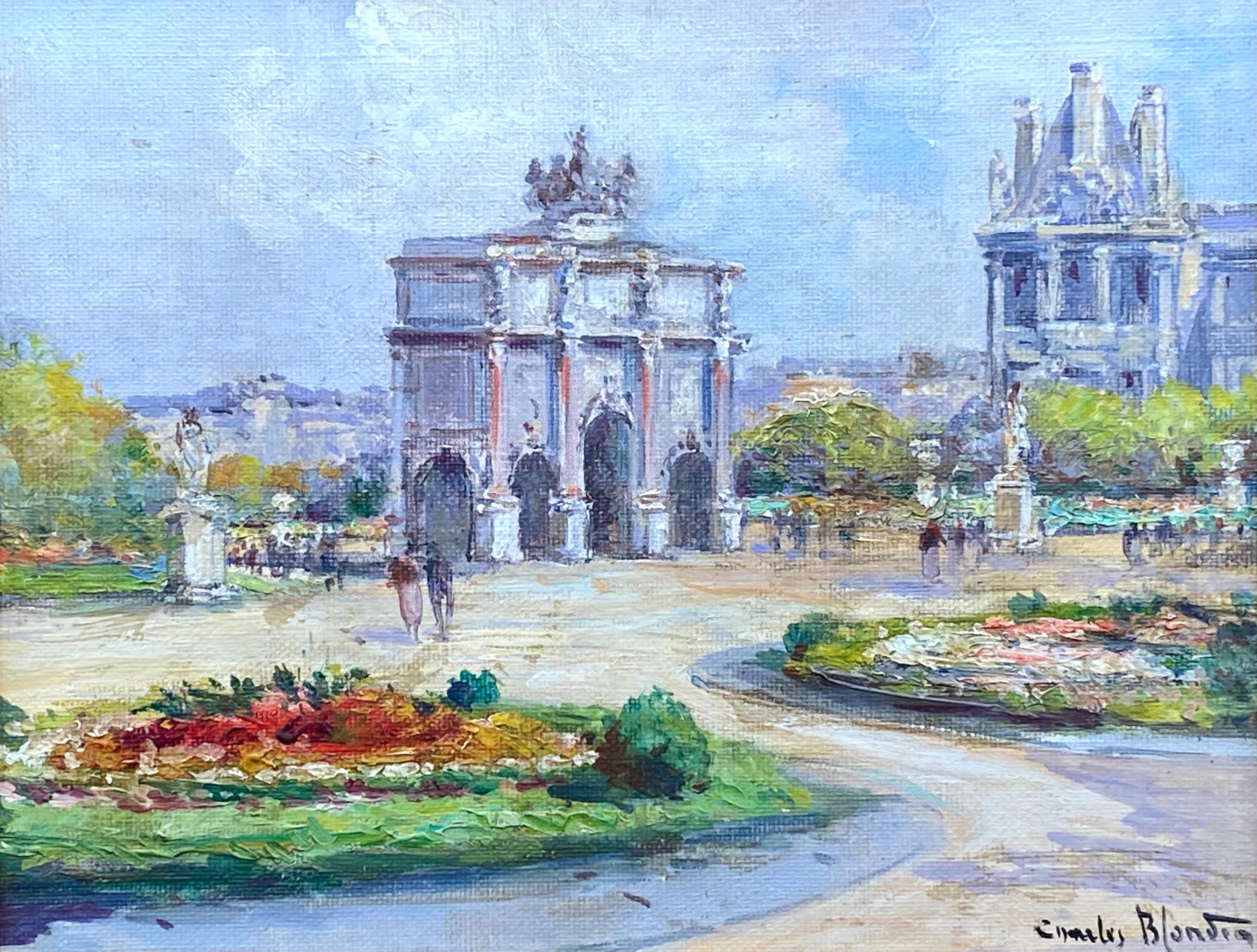 Charles Blondin Figurative Painting - “Arc de Triomphe du Carrousel”