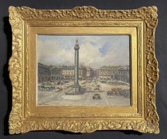 Charles Blondin (French 1913-1991) Signed Oil Place Vendome Paris Mid 20th Cent