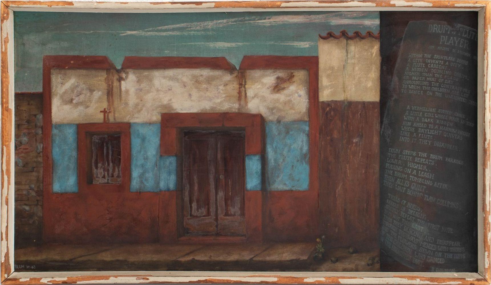 Charles Blum Landscape Painting - "Drum and Flute Player"