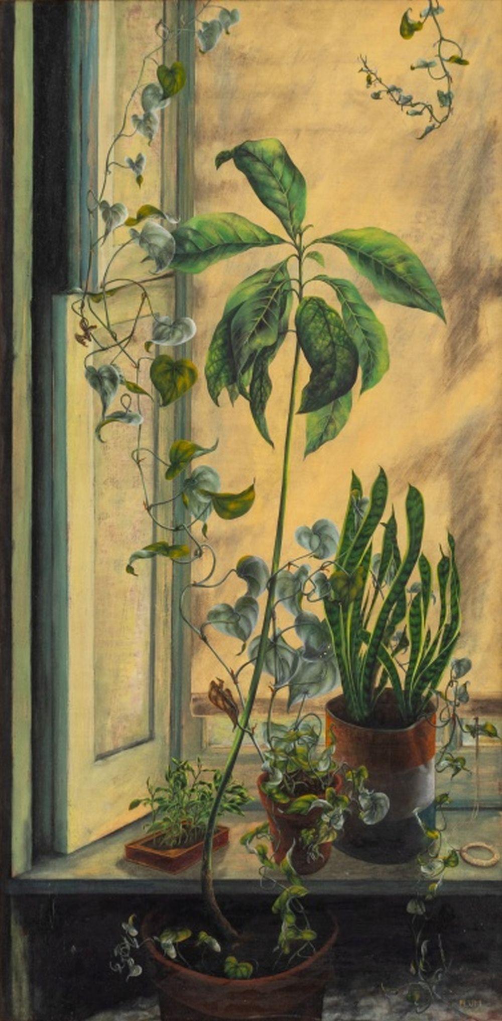 Windowsill Garden - Painting by Charles Blum
