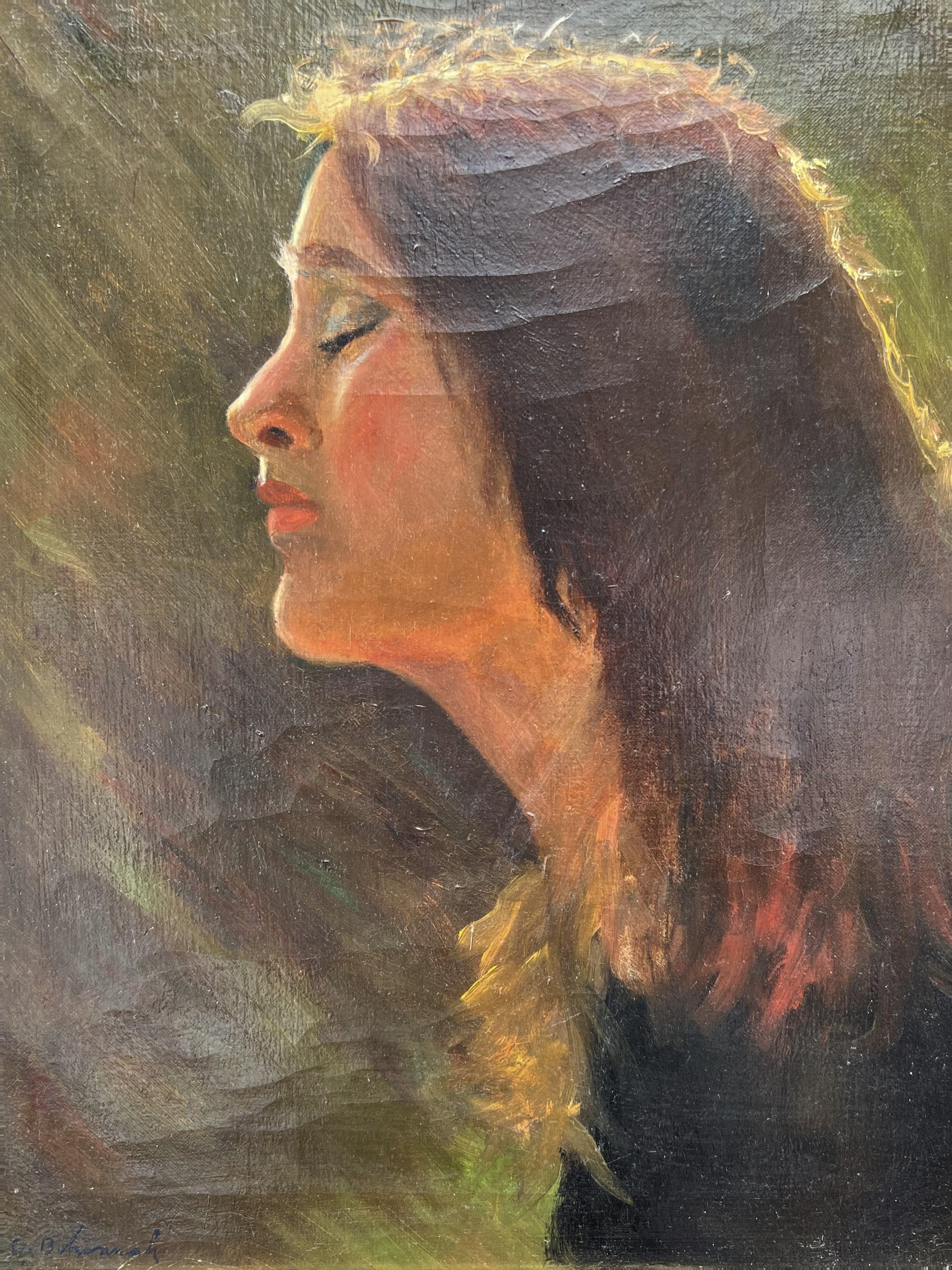 women in gold painting value