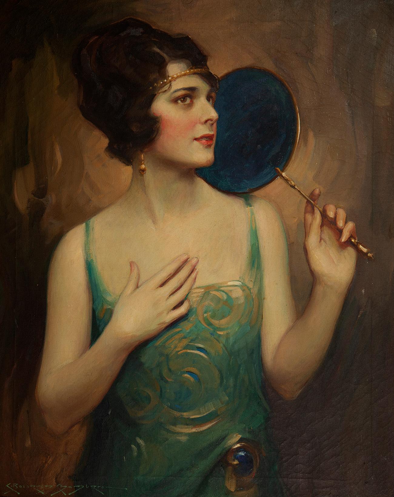 Walk-Over Shoes Advertisement Flapper Girl - Painting by Charles Bosseron Chambers