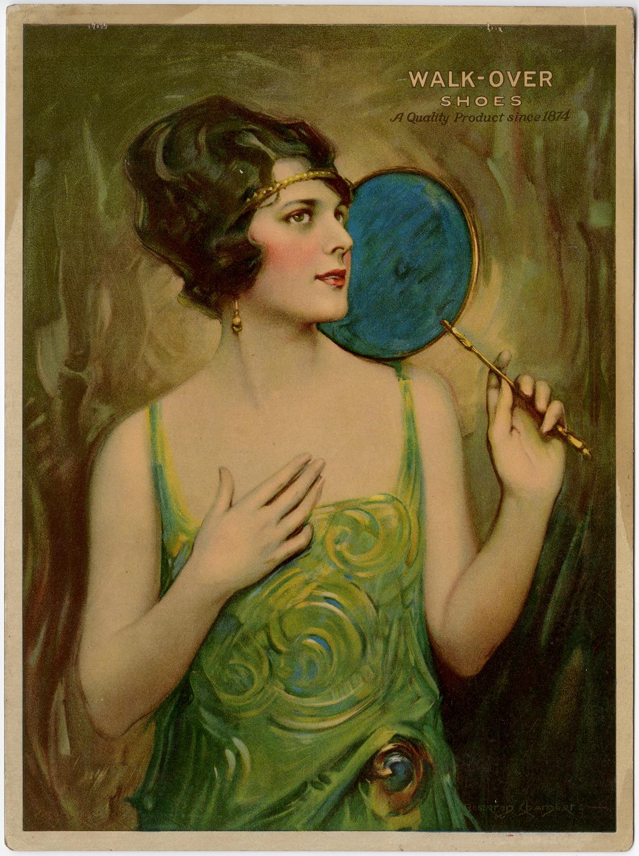 Walk-Over Shoes Advertisement Flapper Girl - Other Art Style Painting by Charles Bosseron Chambers