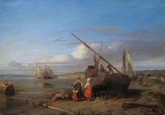 Volver de pesca en Étretat, Normandía, Francia