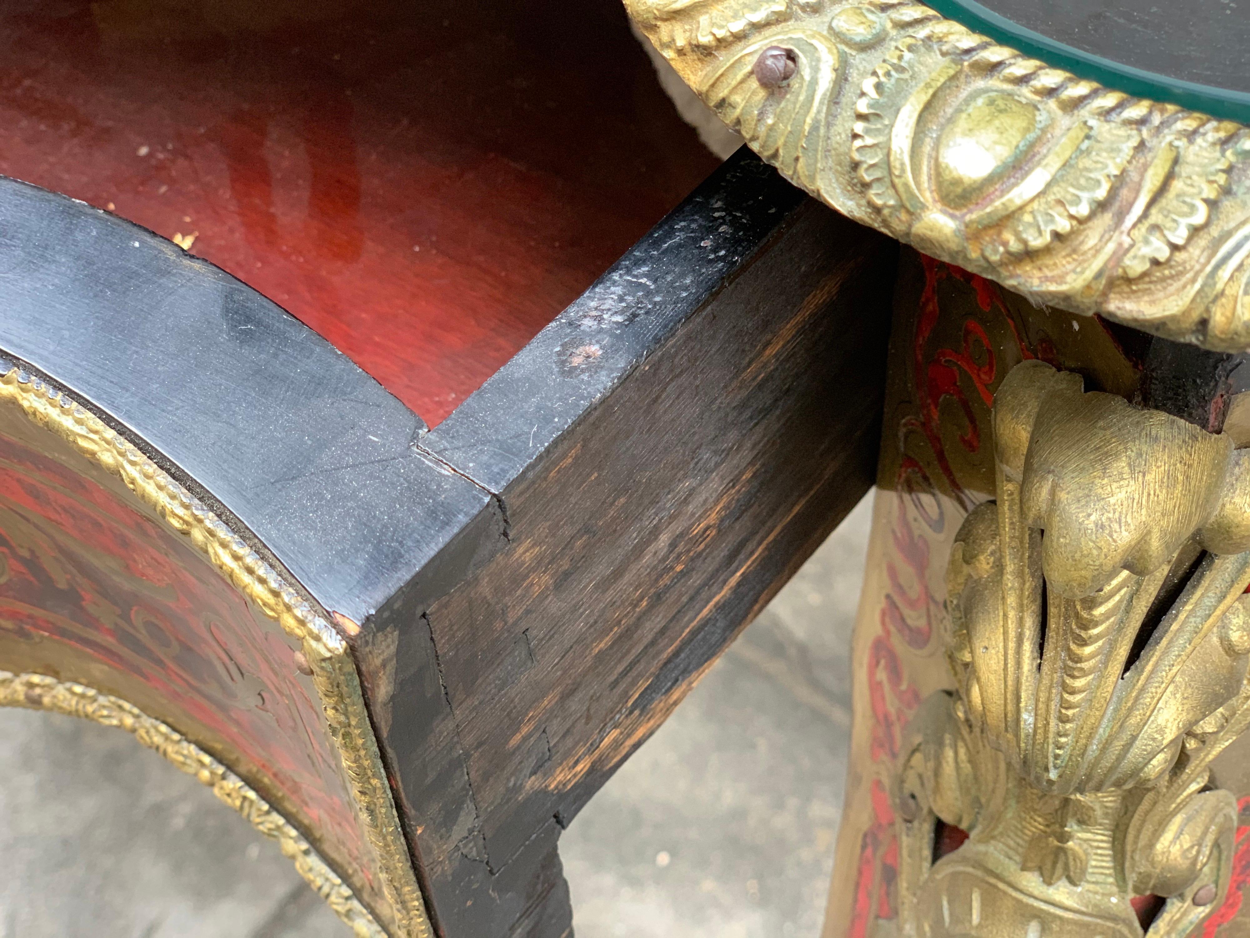 Scrivania montata in ottone inciso ed ebano in stile Charles-Boulle, 1900 in vendita 12