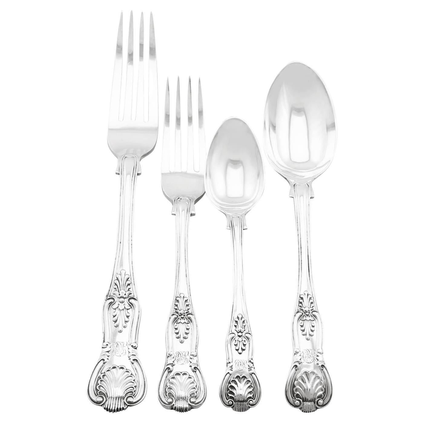 Charles Boyton II Victorian Sterling Silver Canteen of Cutlery for Ten For Sale