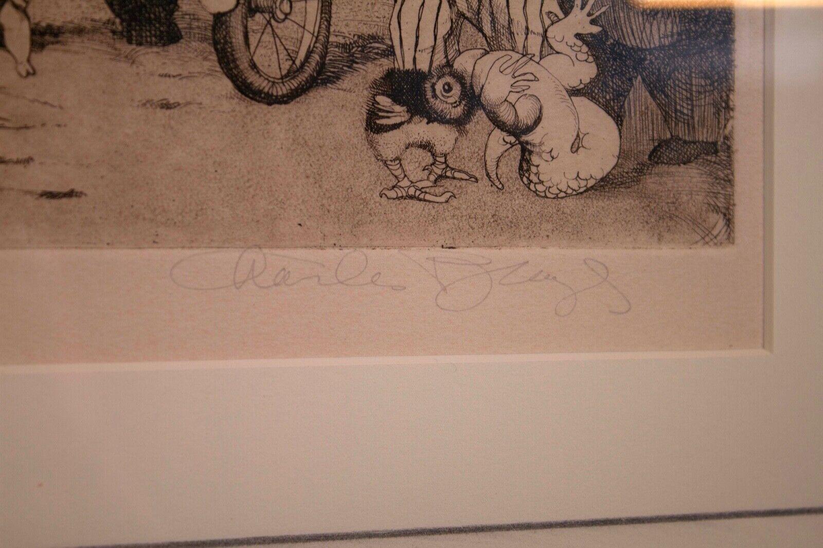 Charles Bragg Asylum #266 Gravure contemporaine signée sur papier XCI/C encadrée 1972 en vente 6
