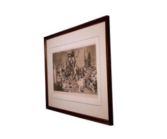 Charles Bragg Asylum #266 Signed Contemporary Etching on Paper XCI/C Framed 1972