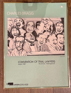 Charles Bragg Original Poster, 1980er Convention of Lawyers Washington DC