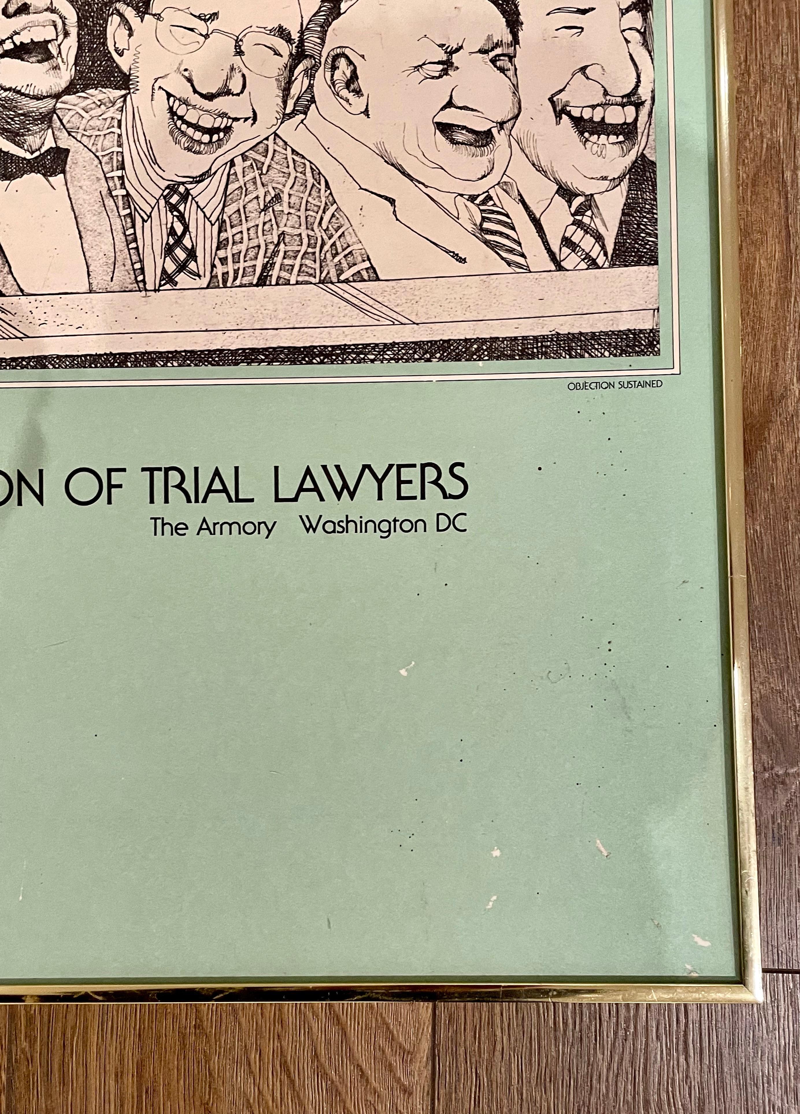 American Charles Bragg Original Poster 1980's Convention of Lawyers Washington DC