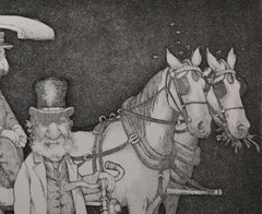 Ambulance, Folk Art Etching by Charles Bragg